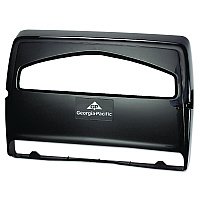 Safe-T-Gard Toilet Seat Cover Dispenser, Half-Fold, 16.38 x 2.5 x 11.75, Black (57748)