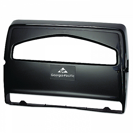 Safe-T-Gard Toilet Seat Cover Dispenser, Half-Fold, 16.38 x 2.5 x 11.75, Black (57748)