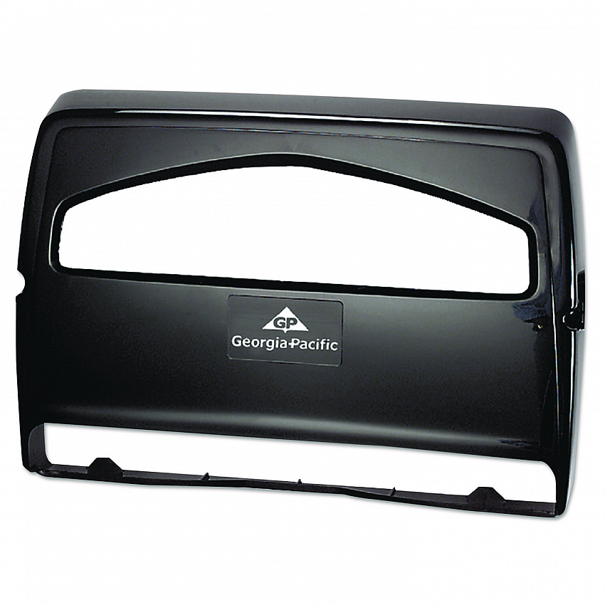 Safe-T-Gard Toilet Seat Cover Dispenser, Half-Fold, 16.38 x 2.5 x 11.75, Black (57748)