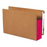 Smead Redrope Drop-Front End Tab File Pockets with Fully Lined Colored Gussets, 3.5" Expansion, Legal Size, Redrope/Red, 10/Box (74686)