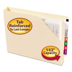 Smead End Tab Jackets with Reinforced Tabs, Straight Tab, Letter Size, 14-pt Manila, 50/Box (75740)
