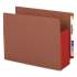 Smead Redrope Drop-Front End Tab File Pockets with Fully Lined Colored Gussets, 5.25" Expansion, Letter Size, Redrope/Red, 10/Box (73696)