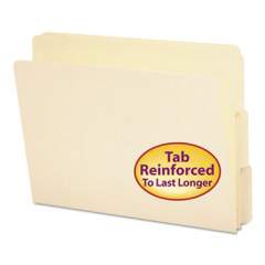 Smead Heavyweight Manila End Tab Folders, 9" Front, 1/3-Cut Tabs, Letter Size, 100/Box (24134)