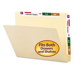 Smead Heavyweight Manila End Tab Conversion File Folders, Straight Tab, Letter Size, 100/Box (24190)