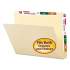 Smead Heavyweight Manila End Tab Conversion File Folders, Straight Tab, Letter Size, 100/Box (24190)