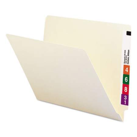 Smead Heavyweight Manila End Tab Folders, 9.5" Front, 1-Ply Straight Tab, Letter Size, 100/Box (24100)