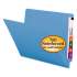 Smead Reinforced End Tab Colored Folders, Straight Tab, Letter Size, Blue, 100/Box (25010)