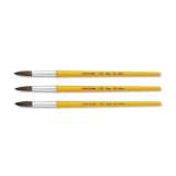 Crayola Watercolor Brush Set, Size 10, Camel-Hair Blend, Round Profile, 3/Pack (051127010)