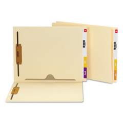 Smead Heavyweight Manila End Tab Pocket Folders with Two Fasteners, Straight Tab, Letter Size, 50/Box (34101)
