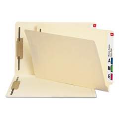 Smead Manila End Tab 2-Fastener Folders with Reinforced Tabs, 0.75" Expansion, Straight Tab, Legal Size, 14 pt. Manila, 50/Box (37215)