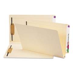 Smead Manila End Tab 2-Fastener Folders with Reinforced Tabs, 1.5" Expansion, Straight Tab, Legal Size, 14 pt. Manila, 50/Box (37276)