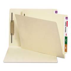 Smead Manila End Tab 1-Fastener Folders with Reinforced Tabs, 0.75" Expansion, Straight Tab, Letter Size, 14 pt. Manila, 50/Box (34210)