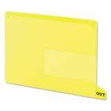 Smead Colored Poly Out Guides with Pockets, 1/3-Cut End Tab, Out, 8.5 x 11, Yellow, 25/Box (61956)