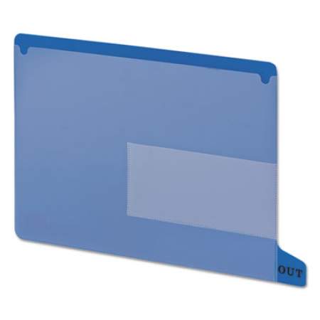Smead Colored Poly Out Guides with Pockets, 1/3-Cut End Tab, Out, 8.5 x 11, Blue, 25/Box (61951)