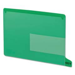 Smead Colored Poly Out Guides with Pockets, 1/3-Cut End Tab, Out, 8.5 x 11, Green, 25/Box (61952)
