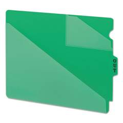 Smead End Tab Poly Out Guides, Two-Pocket Style, 1/3-Cut End Tab, Out, 8.5 x 11, Green, 50/Box (61962)