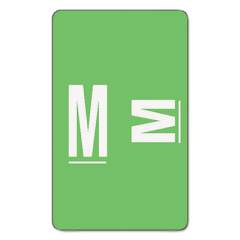 Smead AlphaZ Color-Coded Second Letter Alphabetical Labels, M, 1 x 1.63, Light Green, 10/Sheet, 10 Sheets/Pack (67183)
