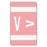 Smead AlphaZ Color-Coded Second Letter Alphabetical Labels, V, 1 x 1.63, Pink, 10/Sheet, 10 Sheets/Pack (67192)