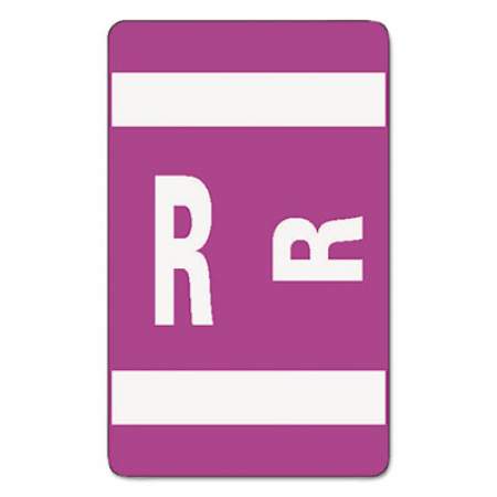 Smead AlphaZ Color-Coded Second Letter Alphabetical Labels, R, 1 x 1.63, Purple, 10/Sheet, 10 Sheets/Pack (67188)