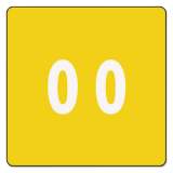 Smead Numerical End Tab File Folder Labels, 0, 1.5 x 1.5, Yellow, 250/Roll (67420)