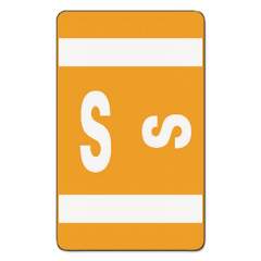 Smead AlphaZ Color-Coded Second Letter Alphabetical Labels, S, 1 x 1.63, Orange, 10/Sheet, 10 Sheets/Pack (67189)