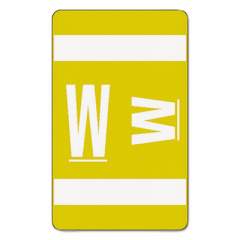 Smead AlphaZ Color-Coded Second Letter Alphabetical Labels, W, 1 x 1.63, Yellow, 10/Sheet, 10 Sheets/Pack (67193)