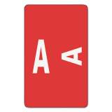 Smead AlphaZ Color-Coded Second Letter Alphabetical Labels, A, 1 x 1.63, Red, 10/Sheet, 10 Sheets/Pack (67171)