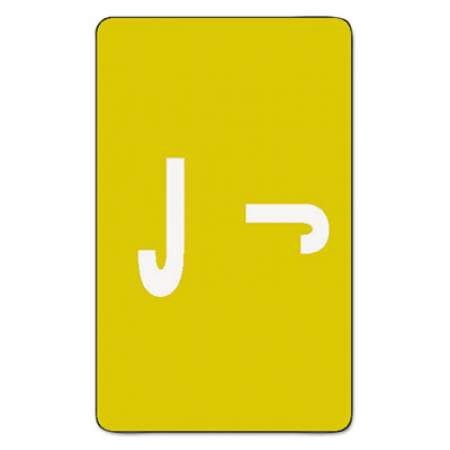 Smead AlphaZ Color-Coded Second Letter Alphabetical Labels, J, 1 x 1.63, Yellow, 10/Sheet, 10 Sheets/Pack (67180)
