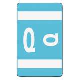 Smead AlphaZ Color-Coded Second Letter Alphabetical Labels, Q, 1 x 1.63, Light Blue, 10/Sheet, 10 Sheets/Pack (67187)