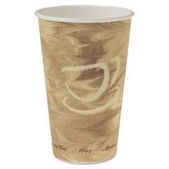 Dart Mistique Hot Paper Cups, 16 oz, Brown, 50/Sleeve, 20 Sleeves/Carton (316MS)