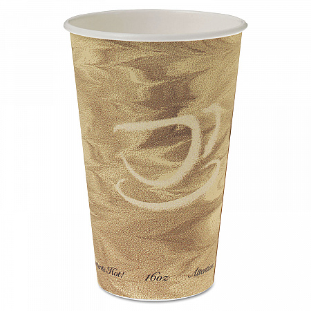 Mistique Hot Paper Cups, 16 oz, Mistique Design, 50/Sleeve, 20 Sleeves/Carton (316MS)