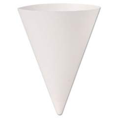 Dart Bare Treated Paper Cone Water Cups, 7 oz, White, 250/Bag, 20 Bags/Carton (156BB)