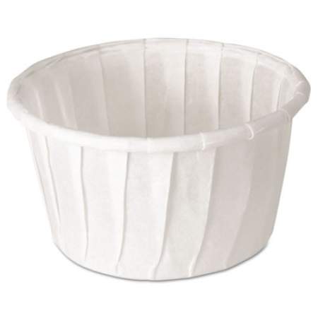 Dart Treated Paper Souffl Portion Cups, 1.25 oz, White, 250/Bag, 20 Bags/Carton (125U)