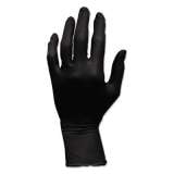 HOSPECO ProWorks GrizzlyNite Nitrile Gloves, Powder-Free, Large, Black, 100/Box, 10 Boxes/Carton (GLN105FL)