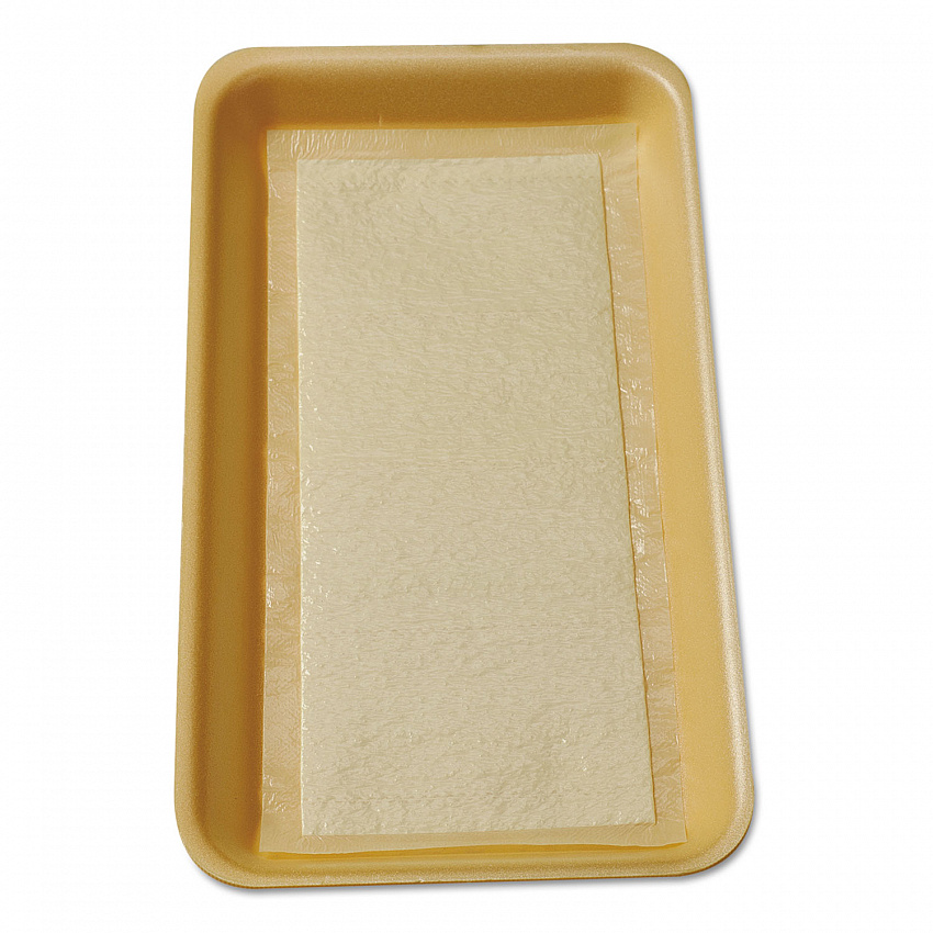 Meat Tray Pads, 6 x 4.5, White/Yellow, Paper, 1,000/Carton (TA1341108)