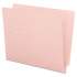 Smead Reinforced End Tab Colored Folders, Straight Tab, Letter Size, Pink, 100/Box (25610)