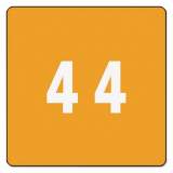 Smead Numerical End Tab File Folder Labels, 4, 1.5 x 1.5, Orange, 250/Roll (67424)