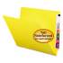 Smead Reinforced End Tab Colored Folders, Straight Tab, Letter Size, Yellow, 100/Box (25910)