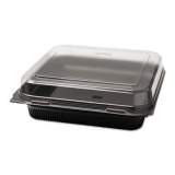 Dart Lunch Box, 1-Comp, Black/clear, 56oz, 8 1/2w X 9.13d X 2.76h, 100/carton (872011PS94)