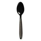 Dart Impress Heavyweight Full-Length Polystyrene Cutlery, Teaspoon, Black, 1000/ct (HSKT)