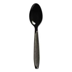 Dart Impress Heavyweight Full-Length Polystyrene Cutlery, Teaspoon, Black, 1000/ct (HSKT)