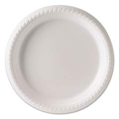 Dart Plastic Plates, 9 Inches, White, Round, 25/pack, 20 Packs/carton (PS95W)