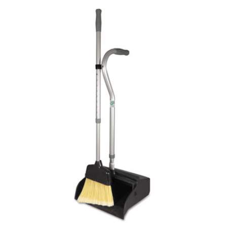Unger Telescopic Ergo Dust Pan with Broom, 12w x 45h, Metal, Gray/Silver (EDTBG)