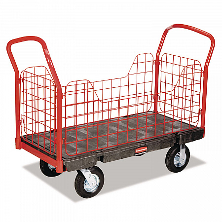 Side-Panel Platform Truck, 2,000 lb Capacity, 24.25 x 56 x 41.25, Black (4486BLA)