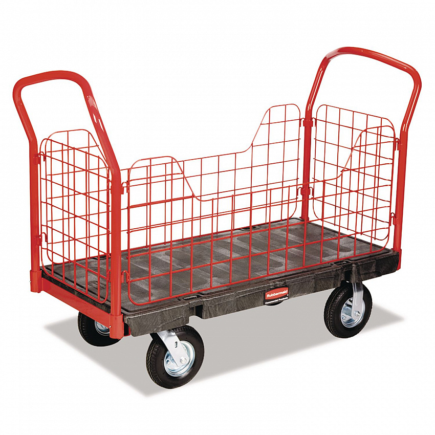 Side-Panel Platform Truck, 2,000 lb Capacity, 24.25 x 56 x 41.25, Black (4486BLA)