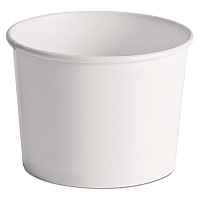 Paper Food Containers, 64 oz, White, 25/Pack, 10 Packs/Carton (60164)
