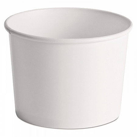 Paper Food Containers, 64 oz, White, 25/Pack, 10 Packs/Carton (60164)