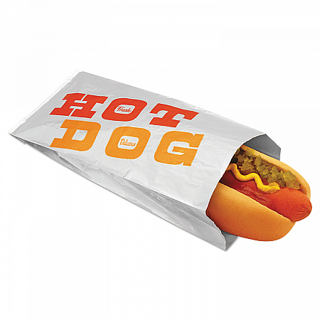 Foil/Paper Bag, King Hot Dog Labeling, 12