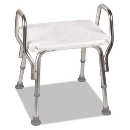 DMI SHOWER CHAIR, 19"W X 20"H, SUPPORTS UP TO 350 LBS., WHITE SEAT/WHITE BACK, STEEL BASE (52217351900)