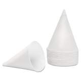 Konie Rolled Rim, Poly Bagged Paper Cone Cups, 4.5oz, White, 5000/carton (45KBRCT)